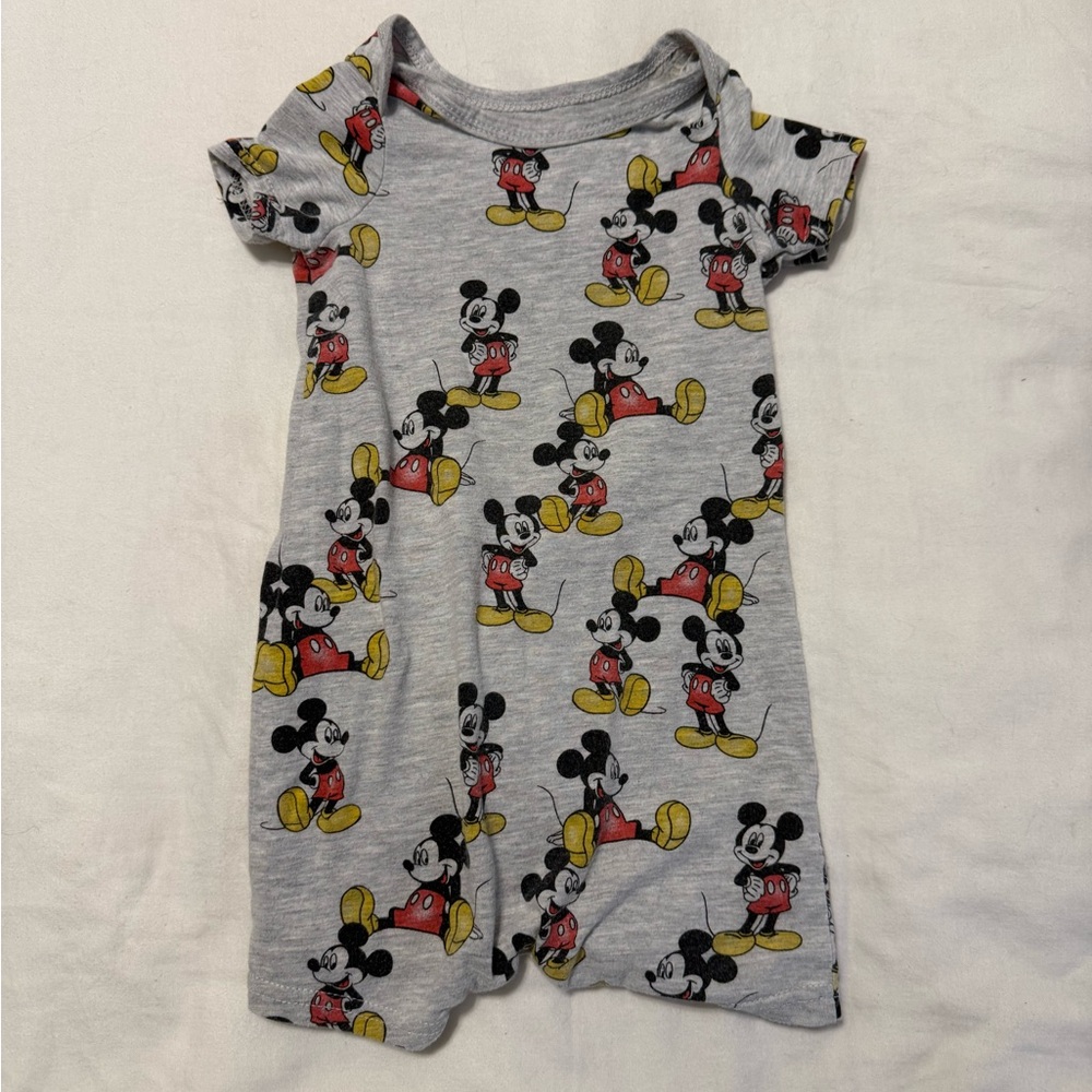 Disney Baby Mickey Mouse Gray Bodysuit